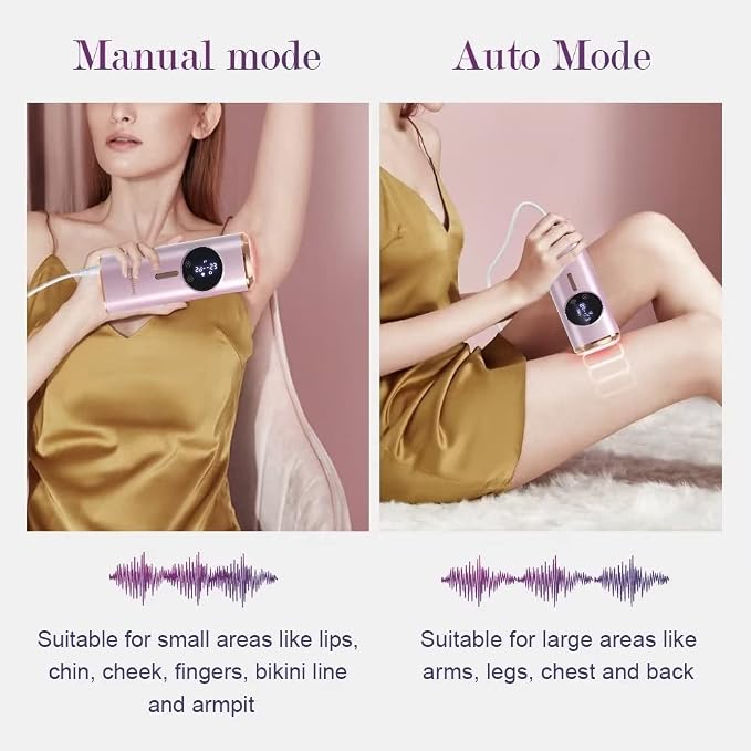 Unisex IPL Hair Removal Device, Sapphire Ice Cooling Painless Permanent Hair Removal, Safe and Effective for Body and Face Full Body Use