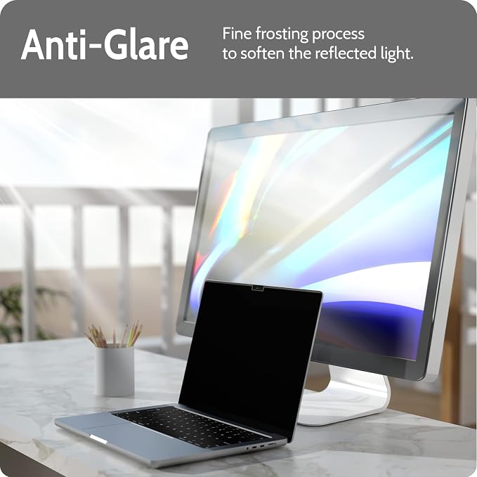 Peslv Magnetic Privacy Screen for MacBook Pro 16 Inch (2021-2026, M1, M2, M3, M4, M5), 16inch Removable Matte Anti Blue Light Glare Private Filter Protector for Mac Pro 16.2" Laptop