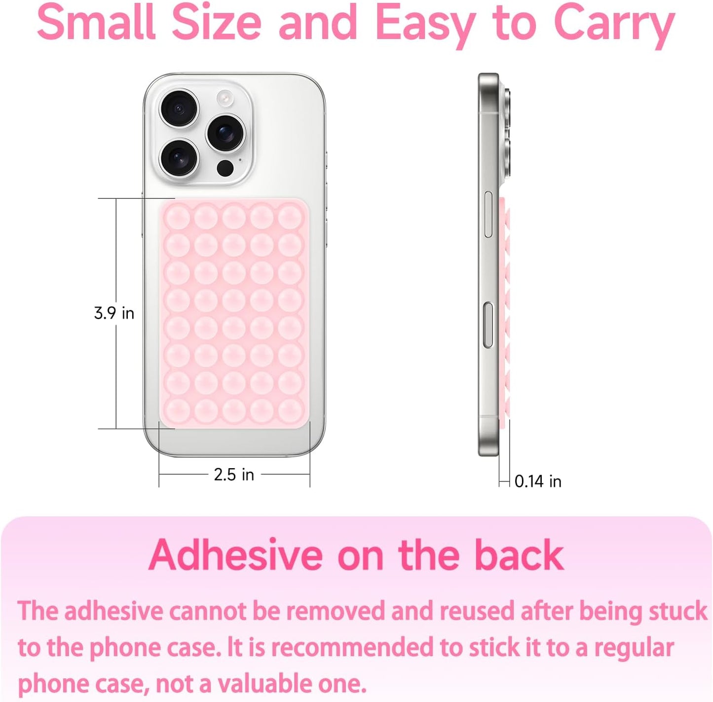 Silicone Suction Phone Case Mount, Non Slip Suction Cup Phone Mount, Phone Accessories Holder for Selfies and Videos, Silicon Adhesive Phone Stand Sticky for Cell Phone Sky Blue