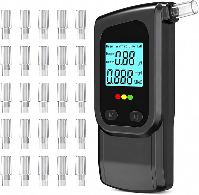 Breathalyzer, Portable BAC Tester (Black)