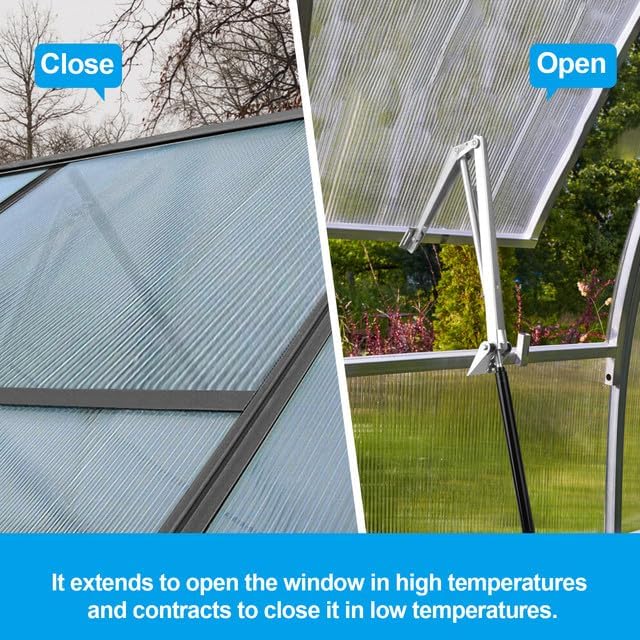 Greenhouse Vent Automatic Opener Auto Roof Vent Opener Greenhouse Window Opener Solar Heat Sensitive Auto Vent Kit for Ventilation Greenhouse Accessories Gardening Tools 1PC