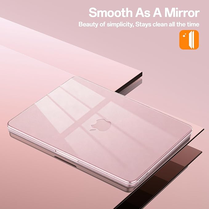 Case Compatible with MacBook Neo 13 inch Laptop 2026 (Model A3404), Scratch Resistant Protective Hard Shell Cover, Crystal Blush