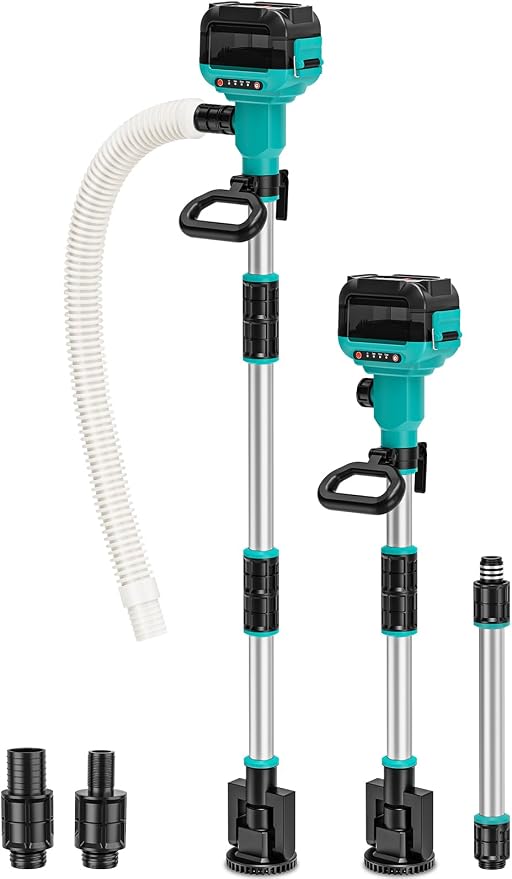 Stick Water Transfer Pump Compatible For Mkita 18V Battery(NO Battery), 800GPH Portable Cordless Water Transfer Pump With Detachable Rod&37" Hose For Pond Garden Fountain Boat Livestock Tanks