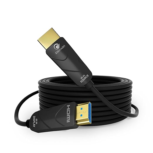 10K 8K 4K HDMI 2.1 Cable, CL3 Rated in Wall 48Gbps Ultra High Speed Cable 60 Ft Long, Slim & Light Unidirectional Fiber Optic HDMI, Support 8K@60Hz 4K@120Hz, D-HDR, EARC Dolby Atmos