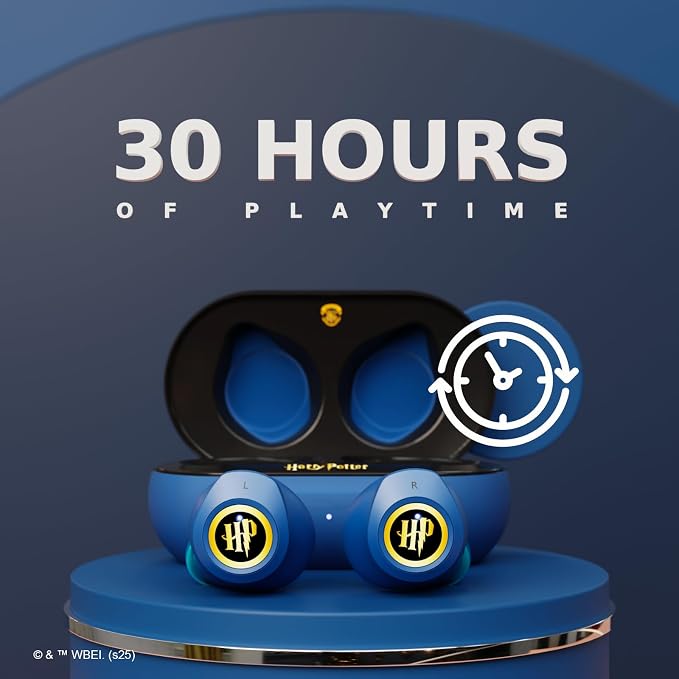 iJoy Harry Potter Ravenclaw Wireless Bluetooth Earbuds with Charging Case, Built-in Mic, 30 Hr Playtime, Officially Licensed | Harry Potter Gifts for Women, Men, Teens, Kids & All Fans of Ravenclaw