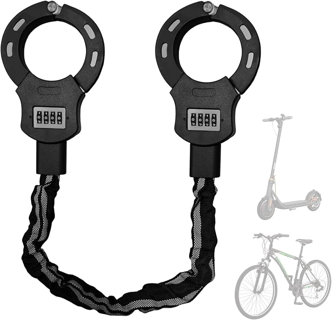 Scooter Lock Anti Theft, 36.6” Bike Locks Heavy Duty Chain with 4-Digit Combination, Electric Scooter Lock Anti-Scratch Security Chain for E-Scooter, E-Bike, Bicycle, Motorbike