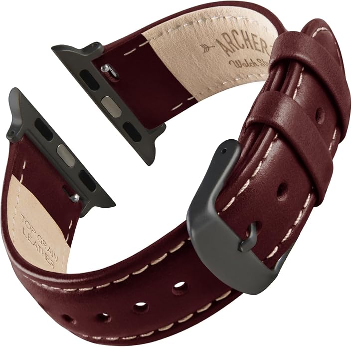 Archer Watch Straps - Top Grain Leather Watch Bands for Apple Watch