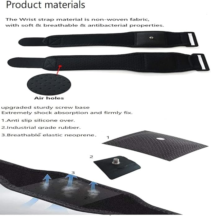 JLD VR Tracker Belt for HTC Vive System Puck - Adjustable Strap Waist and Full-Body Tracking in Virtual Reality（1x 4X Wrist Strap）, black, 47.6 in,Wrist 10.6
