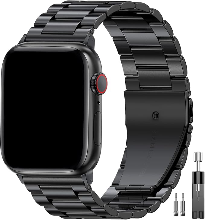 EPULY Metal Band Compatible with Apple Watch Bands for Men 49mm 46mm 45mm 44mm 42mm 41mm 40mm 38mm, Business Stainless Steel Strap for iWatch Bands Series 11 10 9 8 7 6 5 4 3 2 1, SE3 2 1, Ultra3 2 1