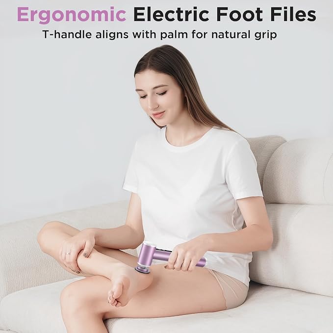 Electric Foot Callus Remover, Apply Oil,Foot File,Reusable Nano-Glass Head, Ergonomic Premium Aluminum Callus Remover for feet, Professional Foot SPA Pedicure Tool at Home