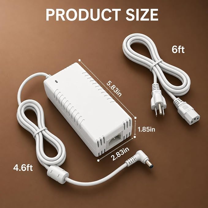 54V 3.9A 210W White Power Adapter Compatible with Ubiquiti UniFi XG 6 PoE US-XG-6POE, USW-Ultra-210W, UACC-Adapter-AC-210W, ADS-210NX-48-1 AC/DC Power Supply Charger