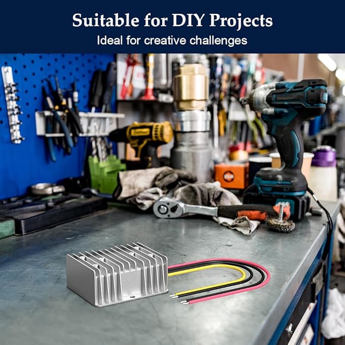 DC 12v to 24v Converter 15A 360W, Heavy Duty Step Up Waterproof Transformer DC Power Adapter Converter for Car Truck Vehicle Boat Motor Solar System