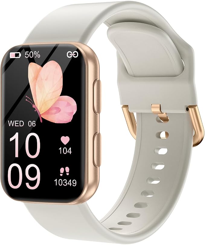 MorePro Health Fitness Tracker for Women Men, 24/7 Heart Rate Blood Pressure & Oxygen Monitoring, Sleep Tracker, 100+ Sport Modes Smart Watch, IP68 Waterproof, 2 Bands, Compatible Android iOS