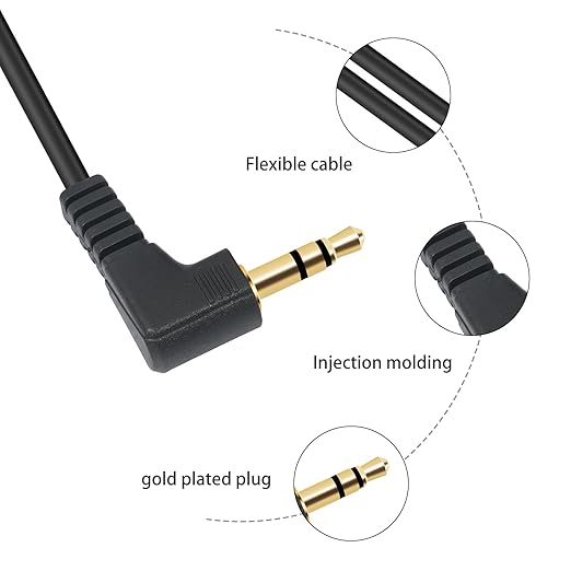 1FT Micro USB 15-Pin to 3.5mm Right Angle Timecode Cable - 90° Angled Camera timecode Cable for FX3 FX-30 A7M3 A7M4 A7S2 A7S3, 3.5mm Audio Timecode Sync, Gold-Plated Connectors