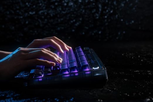 8BitDo Retro 87 Mechanical Keyboard with Hot-Swappable Kailh Switches, RGB Backlight, Programmable Buttons, Wireless 2.4G/Bluetooth/USB-C for Windows and Android - Mecha Break: Panther