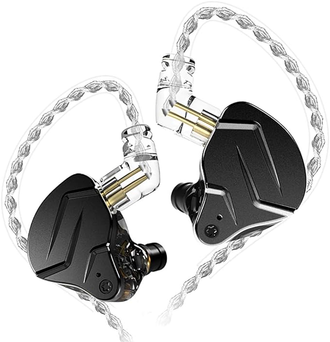 KZ ZSN PRO X Hybrid Banlance Armature with Dynamic in-Ear Earphone ERJIGO ZSNPROX 1BA+1DD HiFi Headset ZSNPRO X erabuds (Without Mic, Black)