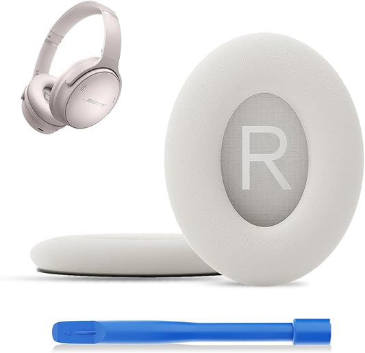 Replacement Ear Pads for Bose QC45, QuietComfort 45 (45 SE), QuietComfort SE Noise Cancelling Headphones, White Headphone Earpads Cushions by DR·AMIU