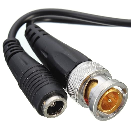 exgoofit 10 Pairs HD-CVI/TVI/AHD Passive Video Balun with Power Connector and RJ45 CAT5 Data Transmitter BNC Twisted Pair