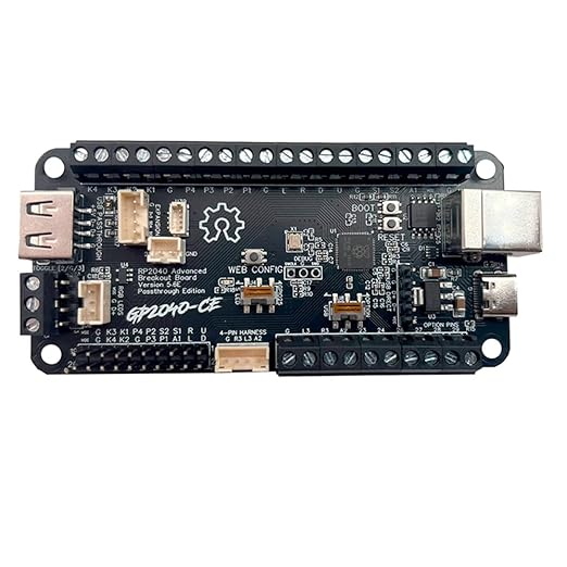 SZJLMKJ Advanced Breakout Fightting game controll Board USB Passthrough Edition Integrated Pico Fighting Board For PC PS4 (Board with fight harness)