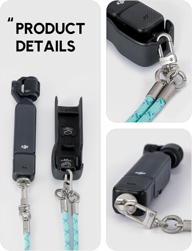 project-cb Pocket3 Lanyard,Phone Tether Tab 2,Crossbody & Wrist Strap,Lanyard for DJI Osmo Pocket 3, Phone Strap