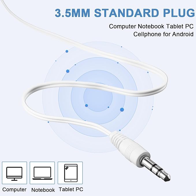 Konohan 160 Packs Bulk Earbuds with Wire Earphones Classroom Wired Headphones for Students Headphones Individually Bagged, 8 Colors Ear Buds Bulk for Classroom School Library (Multicolor)