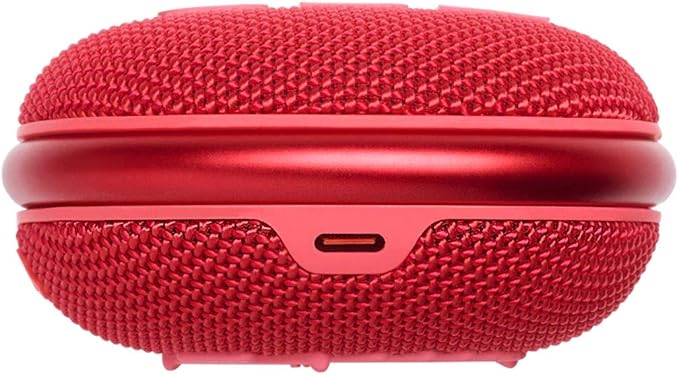 JBL Clip 4 Portable Bluetooth Speaker (Red) + Bundle with divvi! Protective Hardshell Case (Black)