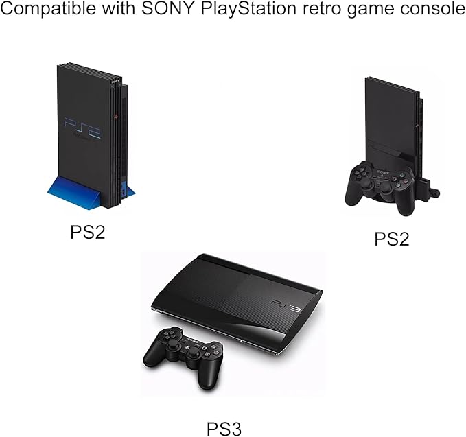 PS2 to HDMI Adapter HD-Link Cable Support ON/Off Switch, Converter PS3 Video Signal to HDMI Signal with True Ypbpr HD Signal Output (100% Improve Video Quality for PS2 and PS3)