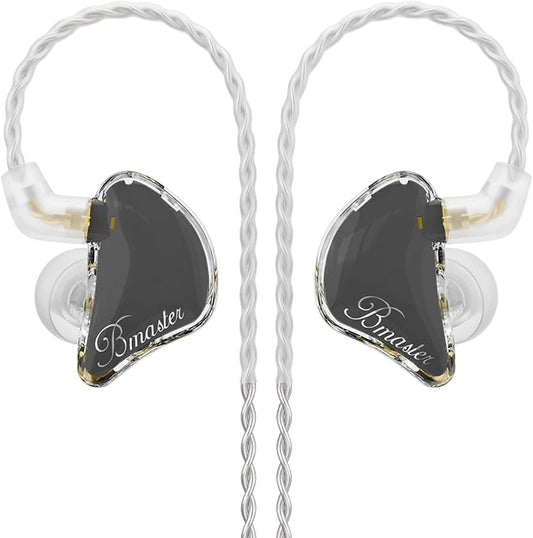 BASN in Ear Monitor Headphones, Triple Driver IEM Earphones with Powerful Bass, Noise Isolation HiFi Stereo Wired Earbuds for Musicians Singers Drummers (Sage Gray)