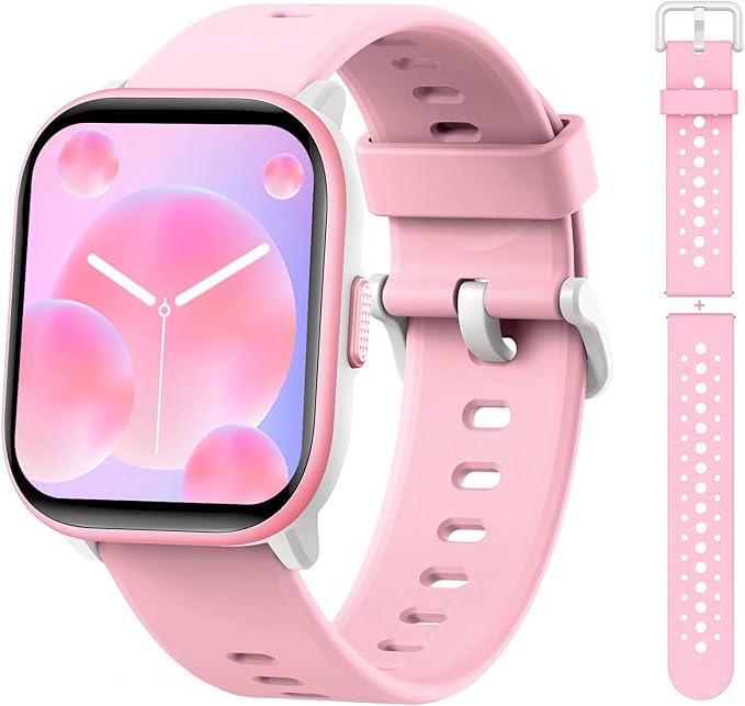 meoonley Kids Watch for Girls Boys with IP68 Waterproof, Girls Watch with 19 Sports Modes, Sleep Tracking, Pedometer, Stopwatch, Kids Activity Tracker, Birthday Gifts for Girls Age 6-15 Years Old