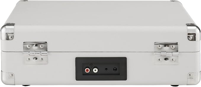 Crosley CR8005F-WS Cruiser Plus Vintage 3-Speed Bluetooth in/Out Suitcase Vinyl Record Player Turntable, White Sand