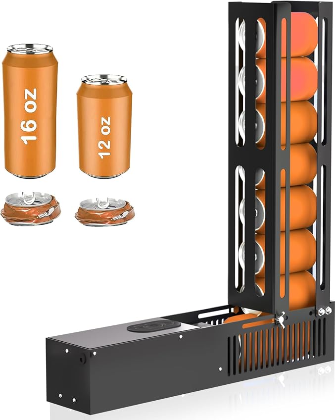 YOTAN Electric Can Crusher, 8oz 12oz 16oz Automatic Can Crusher, Can Fill 8 Cans at a Time, Automatic Can Eject, Heavy Duty Can Crushers for Recycling Aluminum Seltzer, Cola, Beer Cans
