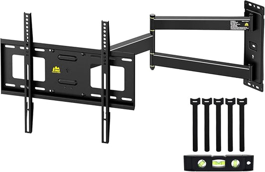FORGING MOUNT Corner TV Wall Mount Long Arm TV Mount for 26"-65" TVs-Easy to Install Single Stud Design- 33" of Smooth Extension Plus Swivel,Tilt,Holds 99lbs,Universal Bracket Max VESA 400X400mm