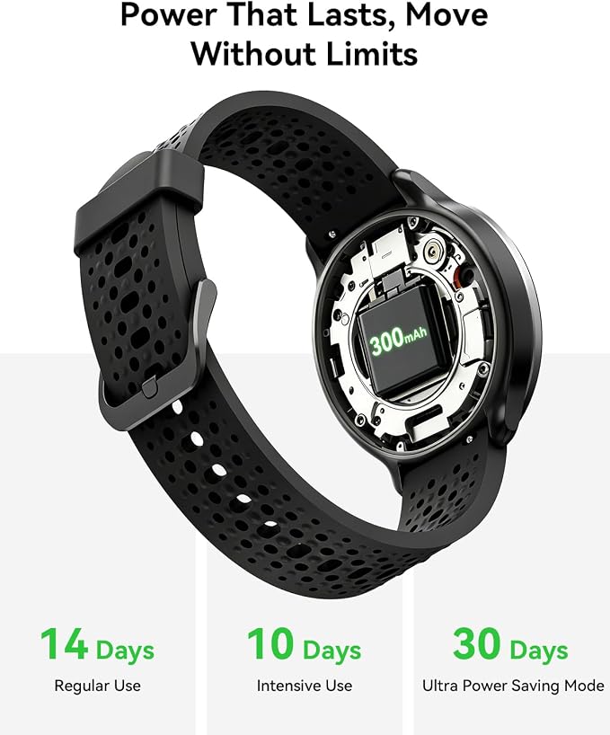 Quican Smart Watch for Women & Men, Compatible with iPhone & Android | Fitness Tracker with Bluetooth Calling, AMOLED Display, Heart Rate & Sleep Tracking, 2 Bands, Perfect Smart Gift