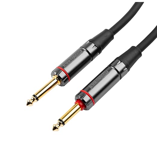 Cableworks By Gator Cases Headliner Series Premium 20 Ft Straight to Straight Guitar Instrument Cable with Quiet Switch Technology (GCWH-INS-20QT)