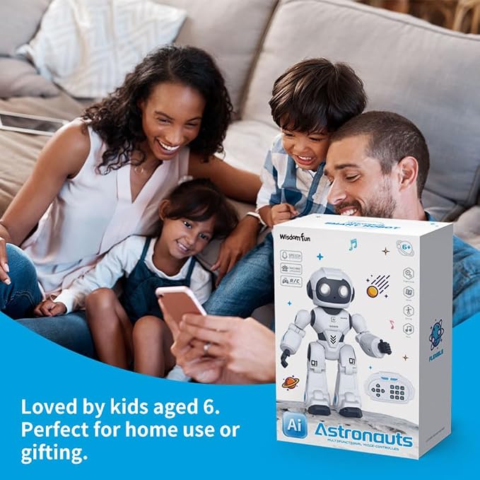 Programmable Smart Robot for Kids - Voice Control, Remote Control, Interactive Dancing & Singing, Rechargeable for Boys Girls Ages 3-10