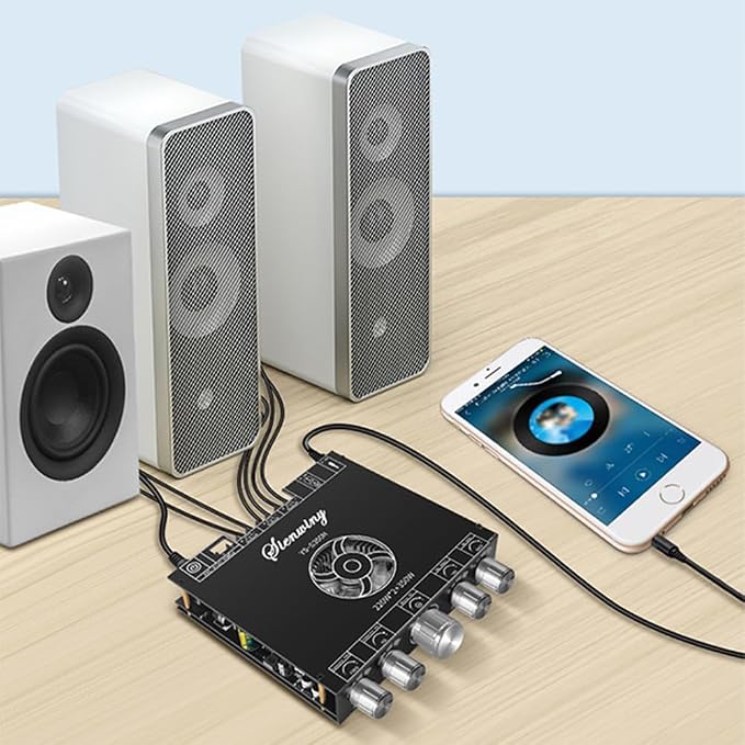 S350H 2.1 Channel Amplifier Board,220W+220W+350W Power Output, 5.1 Amplifier Board DC18-38V TPA3251 AMP Board BT/AUX/USB Input for DIY Wireless Speakers for DIY Wireless Speakers