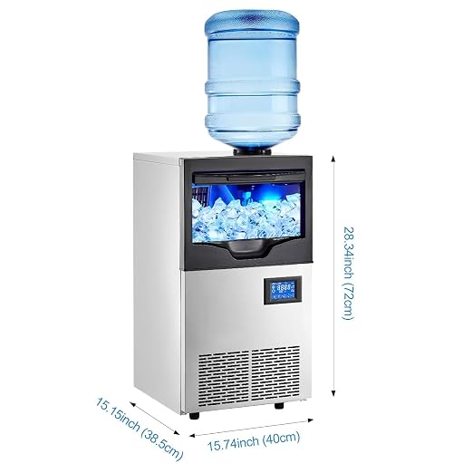 GarveeTech Commercial Ice Maker 55 L/14.5 gal 24H Output & 13.6 L Storage | Heavy-Duty Floor-Standing SUS304 Design - Auto Cleaning Cycle for Restaurant, Bar, Hotel, Multi-Site Operations