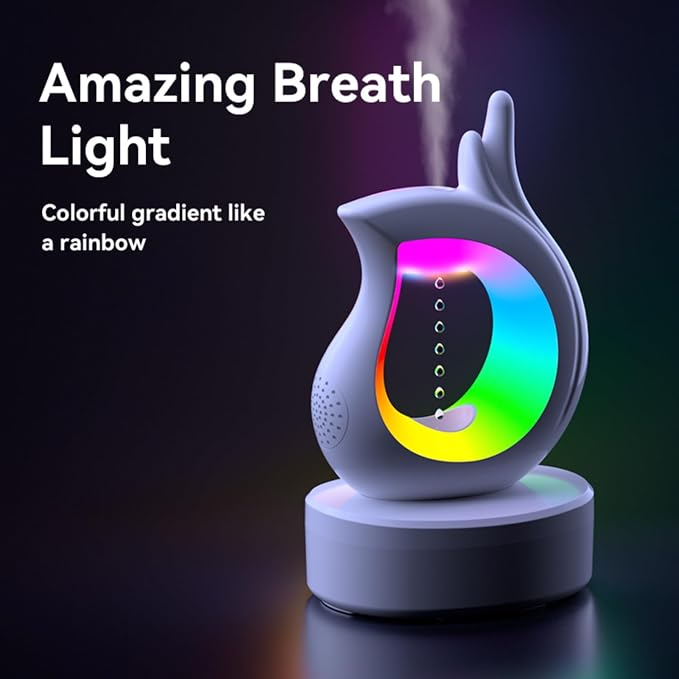 3-in-1 Anti-Gravity Raindrop Humidifier with Bluetooth Speaker & Aromatherapy Diffuser, 7-Color Night Light, Cool Mist Desktop Humidifier for Bedroom, Home, Office