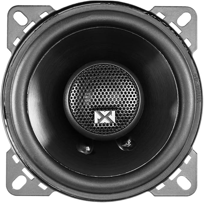 NVX NSP4 4" Car Speakers, 300W Max, 100W RMS, 2-Way Coaxial w/Silk Dome Tweeters & Built-in X-Overs, Easy to Install in Cars/Trucks/Doors (Pair)