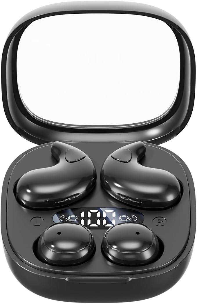 Invisible Mini Sleep Earbuds Wireless Bluetooth, 2-in-1 Dual Design for Side Sleepers, Ultra-Low Profile Soft Ear Tips for Small Ears, Noise Blocking Sleep Headphones with Portable Charging Case