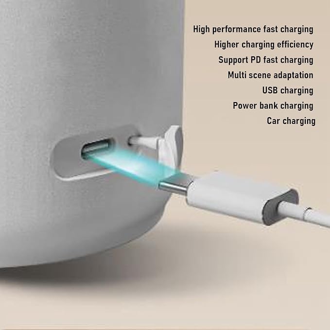 Travel Electric Kettle, 500ml IPX6 Cordless Mini Portable Electric Kettle for Hot Boiling Water, 316 Stainless Steel USB Portable Small Water Heater Coffee Cup for Tea Milk