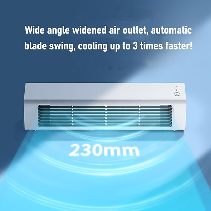 GOWENIC Tower Cooling Fan, 3 Gears Speed Adjustable USB Compact Standing Desk Fan, for Bedroom Office Desktop Wall Bedside Home (White)