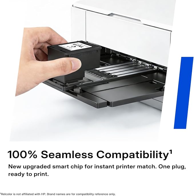 67XL Black Ink Cartridges High-Yield Replacement for HP Ink 67 HP67 XL HP67XL for DeskJet 2827e 2855e 4155e 2755e 2700e 4255e 2852e 2700 2800 4100 2752 Envy 6000 6055 6055e 6400 6455e Printer (2-Pack)