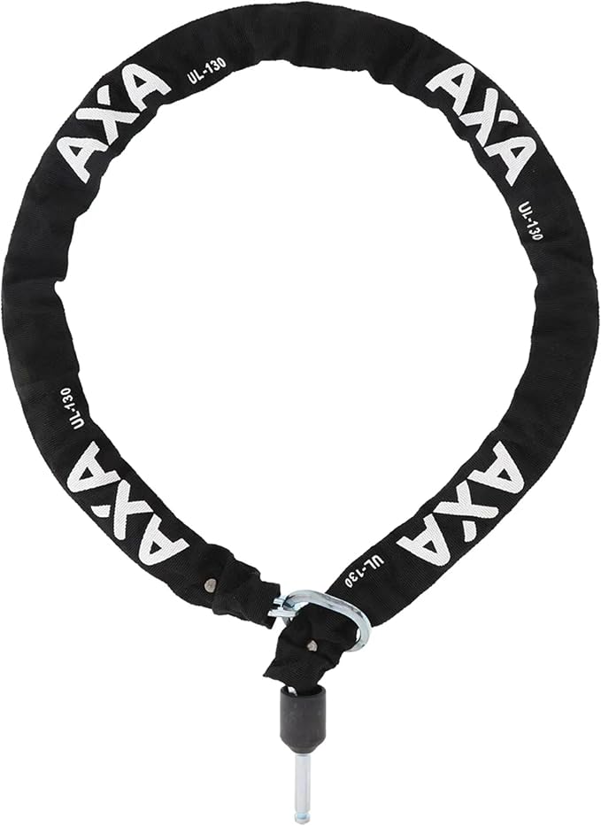 AXA ULC 130 Plug-in Chain Bike Lock, 130 cm (4.3 ft) Long, 5.5 mm Hardened Steel Links, Heavy Duty Anti-Theft E-Bike Security Chain, Compatible with AXA Ring & Frame Locks for Bicycles and Scooters