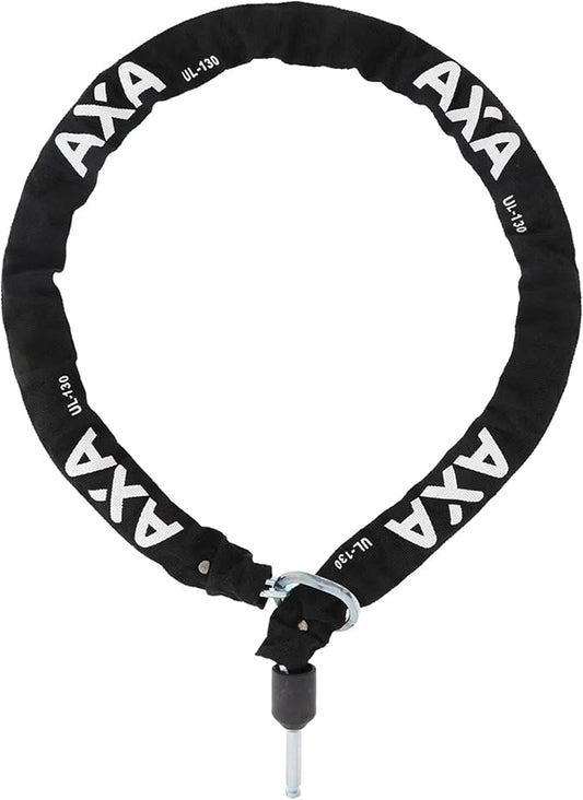 AXA ULC 130 Plug-in Chain Bike Lock, 130 cm (4.3 ft) Long, 5.5 mm Hardened Steel Links, Heavy Duty Anti-Theft E-Bike Security Chain, Compatible with AXA Ring & Frame Locks for Bicycles and Scooters