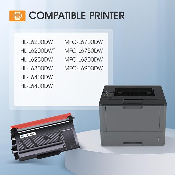 TN880 TN-880 TN 880 Toner Cartridge Compatible for Brother TN880 Super High Yield Black Toner Cartridge for HL-L6200DW MFC-L6700DW MFC-L6800DW HL-L6200DWT HL-L6300DW MFC-L6900DW Printer 4 Pack
