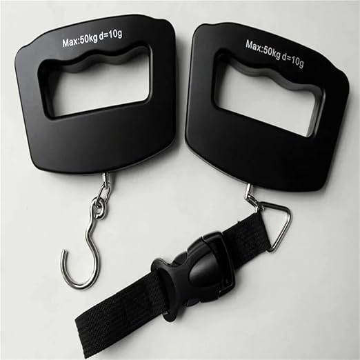 Digital Portable Luggage Scale - 50kg/10g Capacity, Backlit Handheld Suitcase Scale for Travel