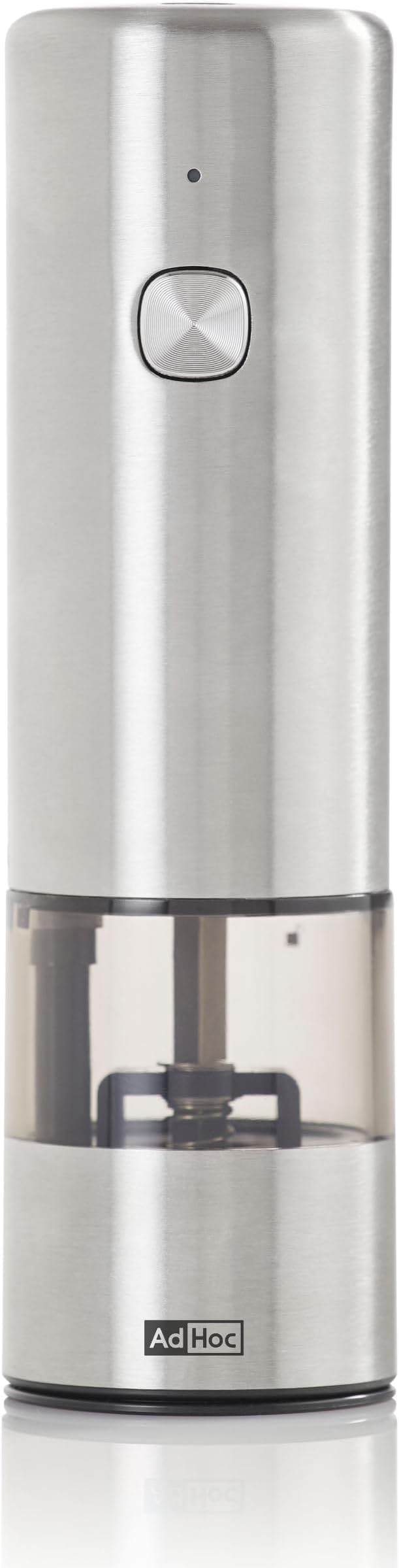 AdHoc Electric Salt & Pepper Grinder - One-Button Operation - Uses SilentDrive for Quiet Operation - Battery Powered - Mill with CeraCut Ceramic Grinders - Regular