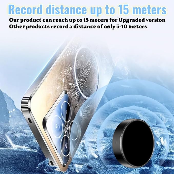 (9800 Hour) Voice Activated Recorder, Voice Recorder HD Recording Device with New Upgraded Version Noise Reduction Module, Portable Audio Recorder for Work, Lectures, Meetings (Black Nova)