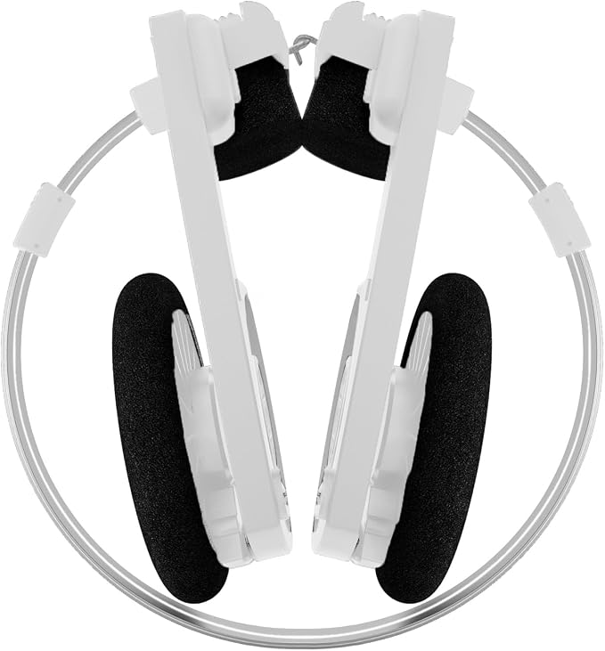 Koss Porta Pro Wireless 2.0 Bluetooth Retro Style On-Ear Headphones, 20+ Hour Battery, USB-C Charging, Microphone, Analog Audio Pass Through, Arctic White